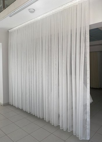 Beyaz Modern Düz Tül Perde