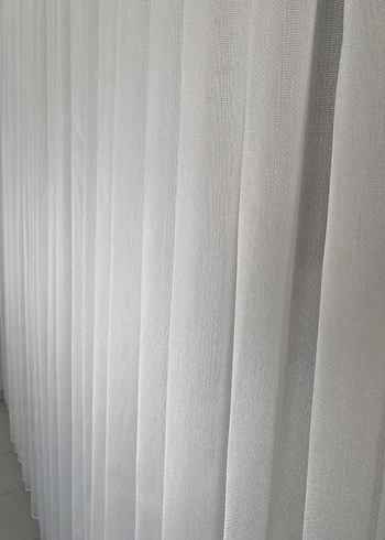 Taç Beyaz Modern Düz Tül Perde