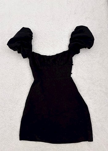 Zara Siyah Gotik Midi Elbise