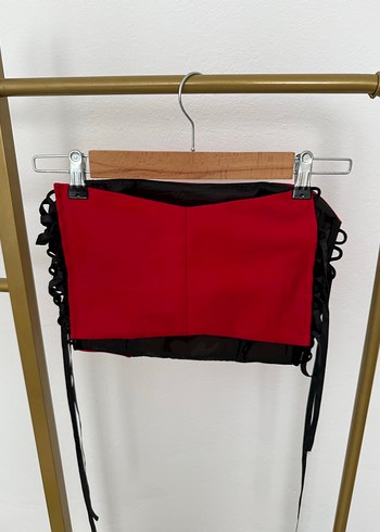 s Beden Kırmızı Strappy Mini Büstiyer