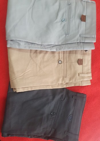 Düğmeli Gri Regular Fit Erkek Pantolon
