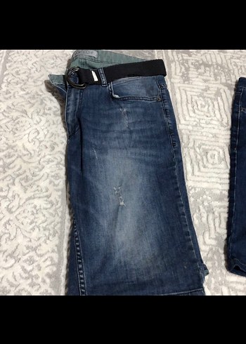 LC Waikiki Erkek Mavi Kemerli 2 adet şort