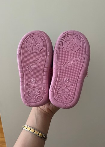 Nakışlı Turkuaz Kız Çocuk Terliği - Görsel 3