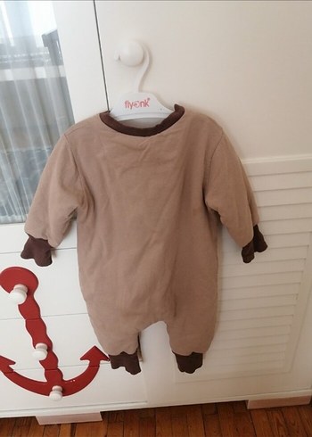 Kahverengi Fermuarlı Bebek Tulumu - Görsel 2