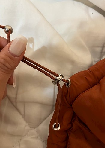 xs Beden kahverengi Renk BERSHKA kiremit rengi şişme mont