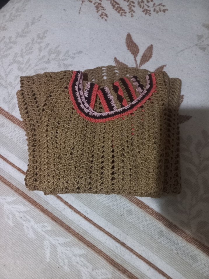 Kadın Bohem Örgü Uzun Elbise - Görsel 3