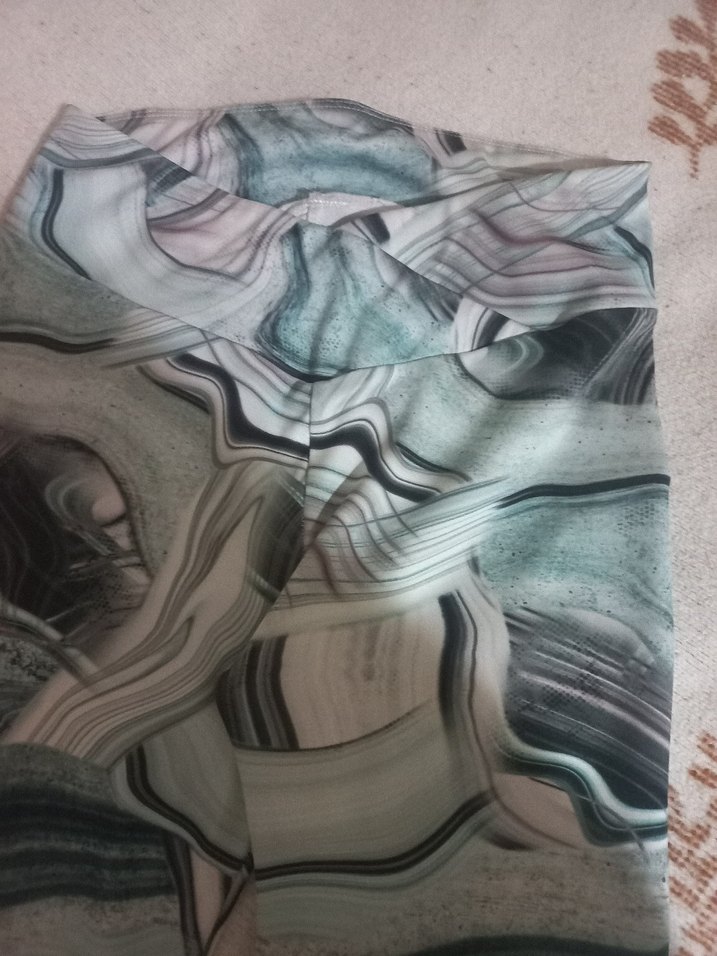 Gri Batik Desenli Uzun Kadın Tayt - Görsel 3