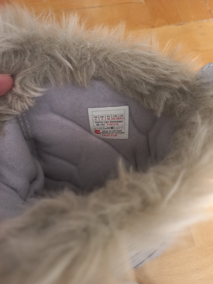 Gri Kürklü Kadın Dolgu Topuk Bot - Görsel 3