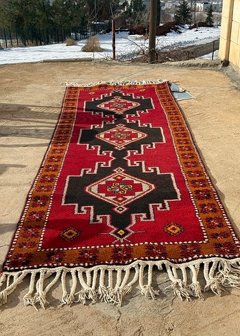 Desenli Çok Renkli Geleneksel Halı - Görsel 2