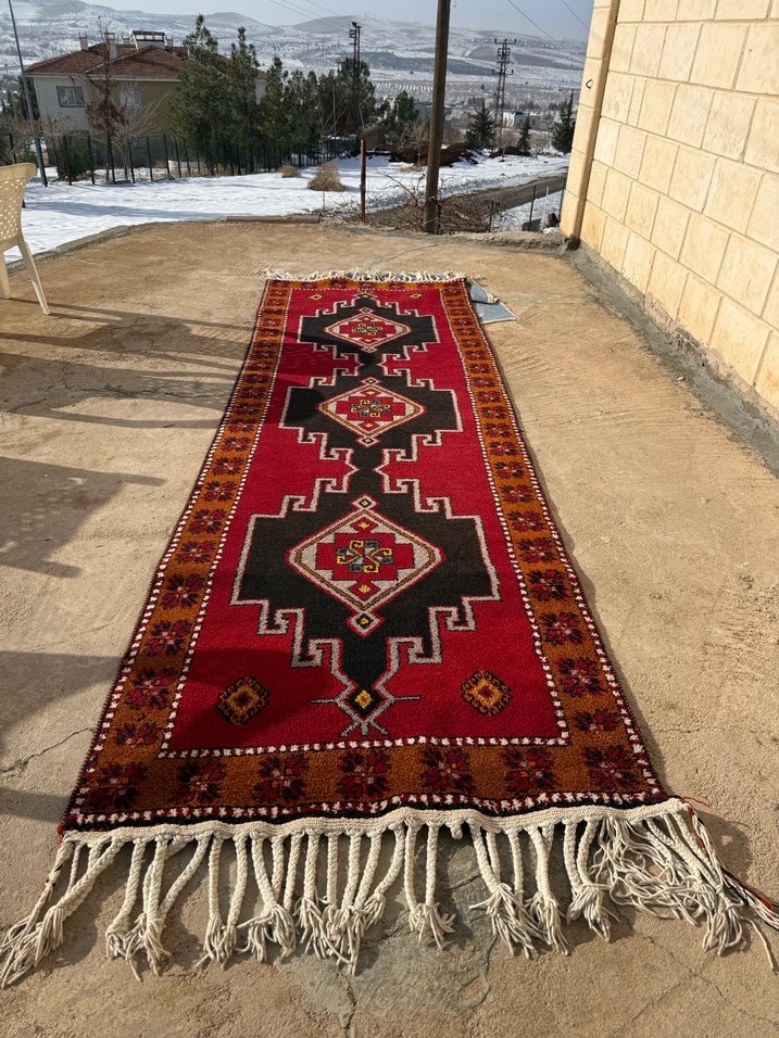 Desenli Çok Renkli Geleneksel Halı - Görsel 3