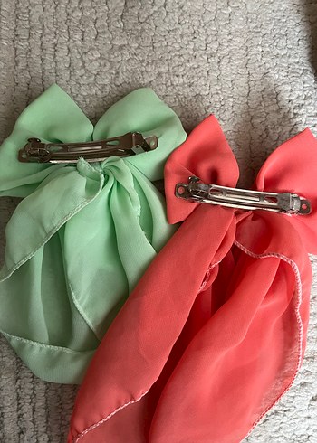 Pastel Renkli Büyük Fiyonk Saç Aksesuarları - Görsel 2