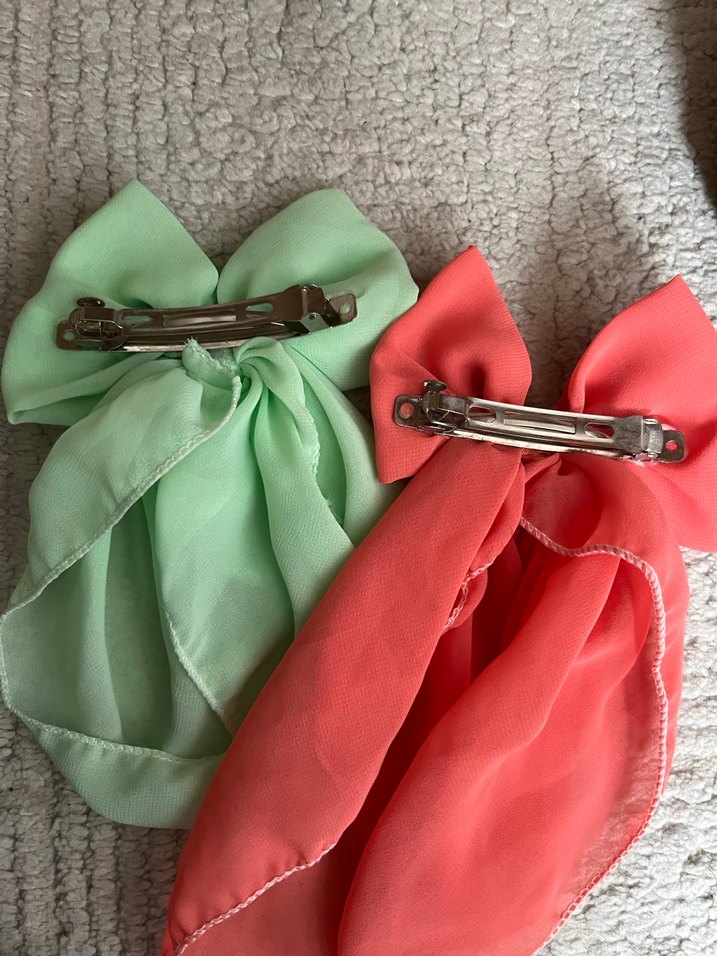 Pastel Renkli Büyük Fiyonk Saç Aksesuarları - Görsel 2