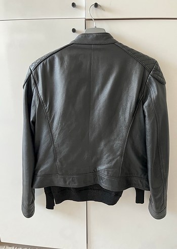 Siyah Deri Biker Ceket - Görsel 2
