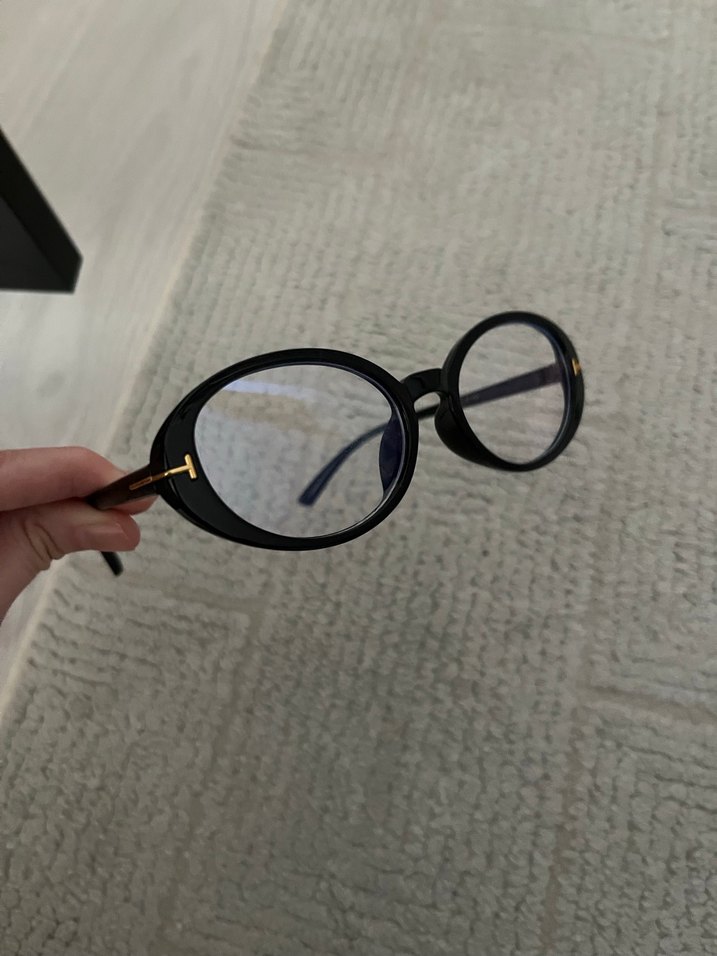 Siyah Kadın Yuvarlak Goth Gözlük - Görsel 2