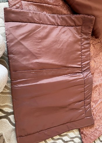 Pembe saten uyku seti Yatak Örtüsü - Görsel 5