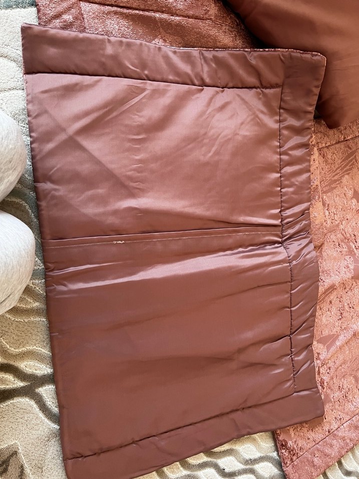 Pembe saten uyku seti Yatak Örtüsü - Görsel 5