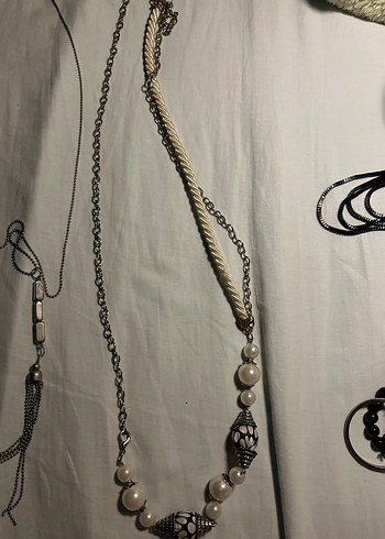 Zincir Detaylı Bohem Midi Kadın Kolye tane 150 hepsi 250 - Görsel 2