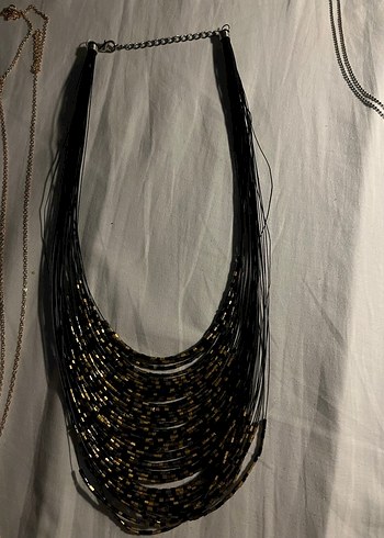 Zincir Detaylı Bohem Midi Kadın Kolye tane 150 hepsi 250 - Görsel 4