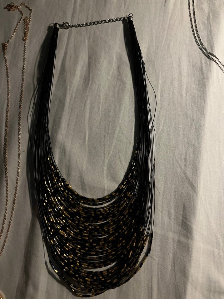 Zincir Detaylı Bohem Midi Kadın Kolye tane 150 hepsi 250 - Görsel 4