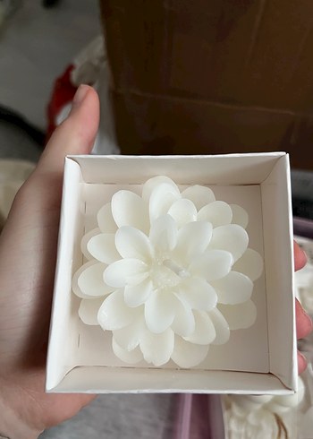 Pastel Mor Kelebek Şekilli Mum - Görsel 2