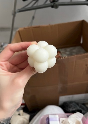 Pastel Mor Kelebek Şekilli Mum - Görsel 3