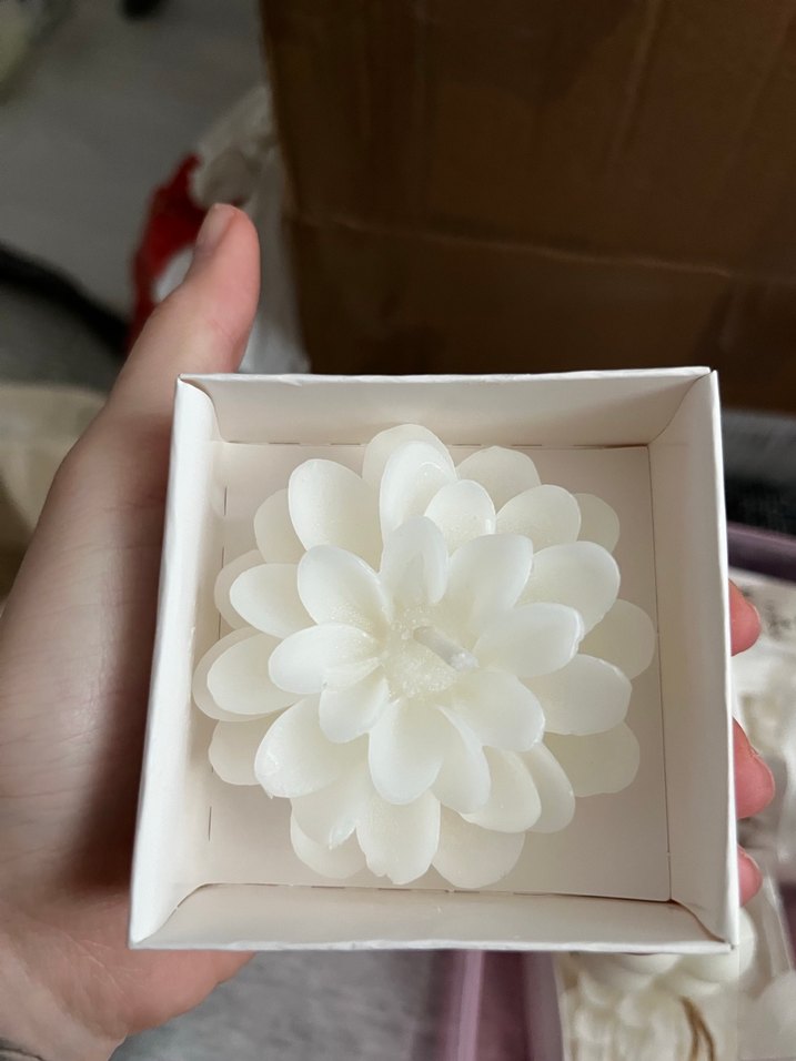 Pastel Mor Kelebek Şekilli Mum - Görsel 2