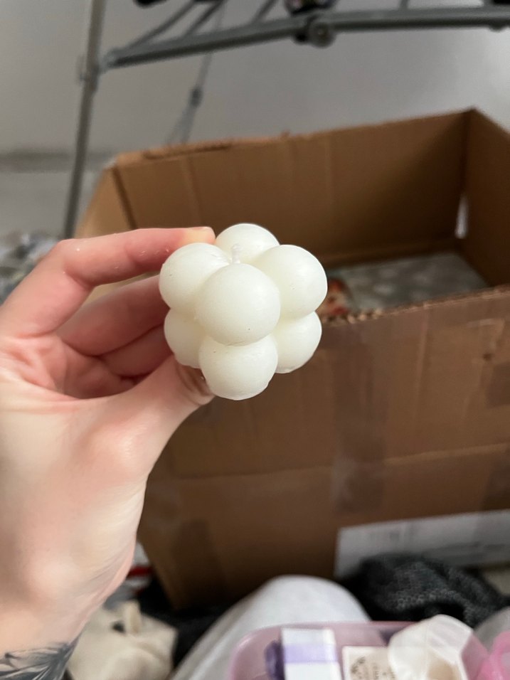 Pastel Mor Kelebek Şekilli Mum - Görsel 3