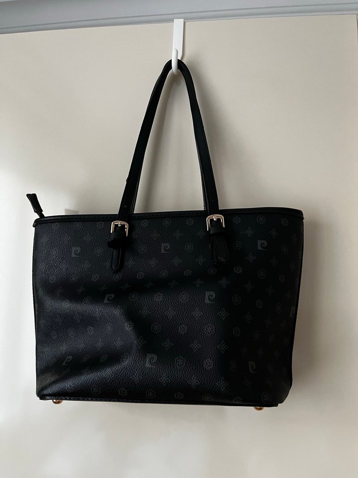 Siyah Deri Tokalı Kadın Çanta - Görsel 2