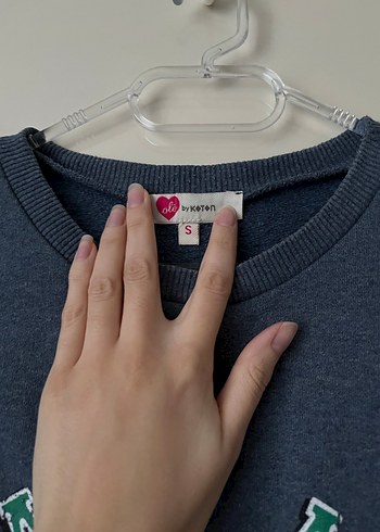 Mavi Hawaii Kadın Uzun Kollu Sweatshirt - Görsel 3