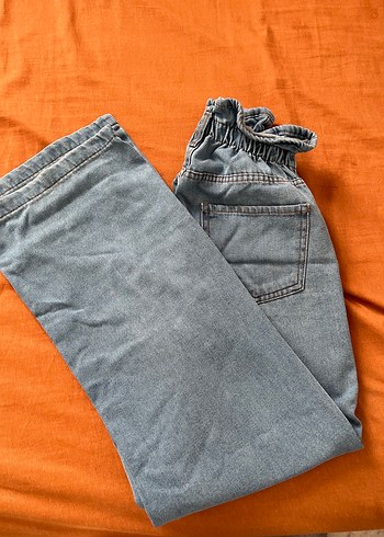 Kadın Mavi Bel Detaylı Salaş Jean - Görsel 2