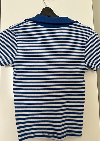 Mavi Çizgili Polo Tişört - Görsel 2