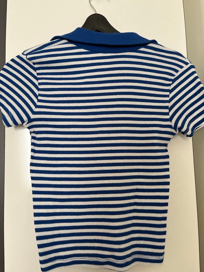 Mavi Çizgili Polo Tişört - Görsel 2