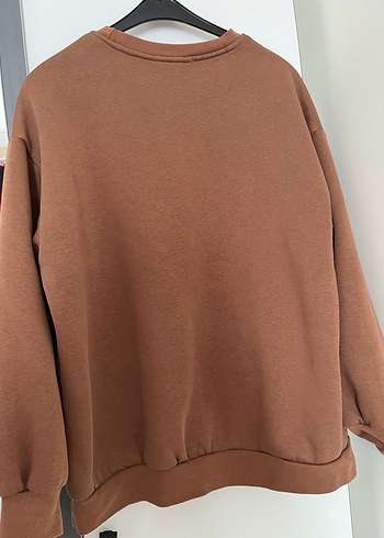 Kadın Kahverengi Salaş Sweatshirt - Görsel 4