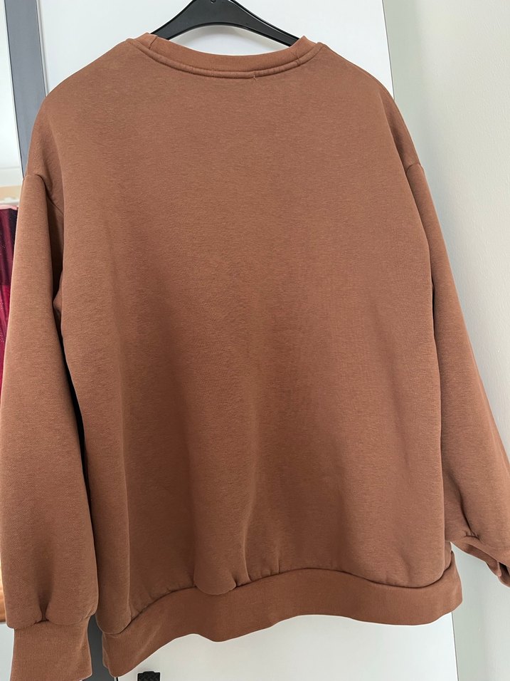 Kadın Kahverengi Salaş Sweatshirt - Görsel 4