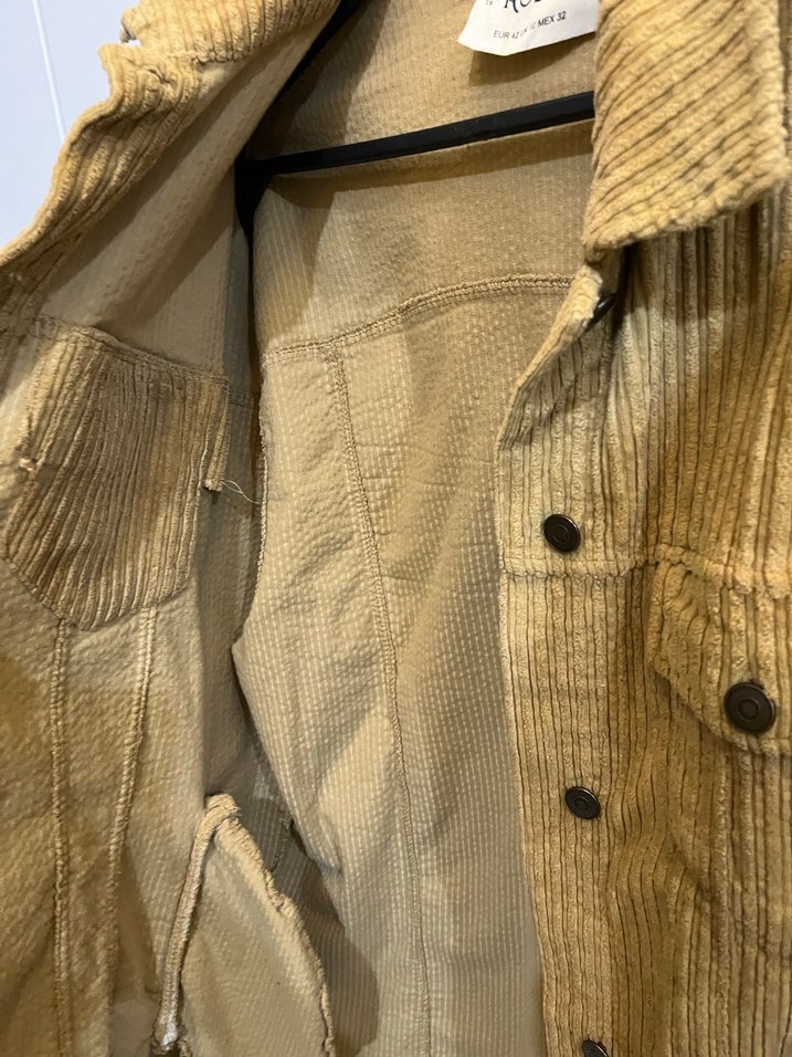 Düğmeli Bej Kadın Ceket - Görsel 5