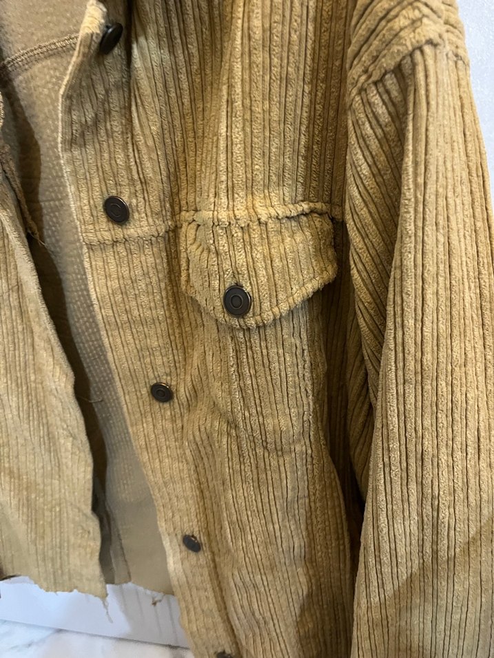 Düğmeli Bej Kadın Ceket - Görsel 4