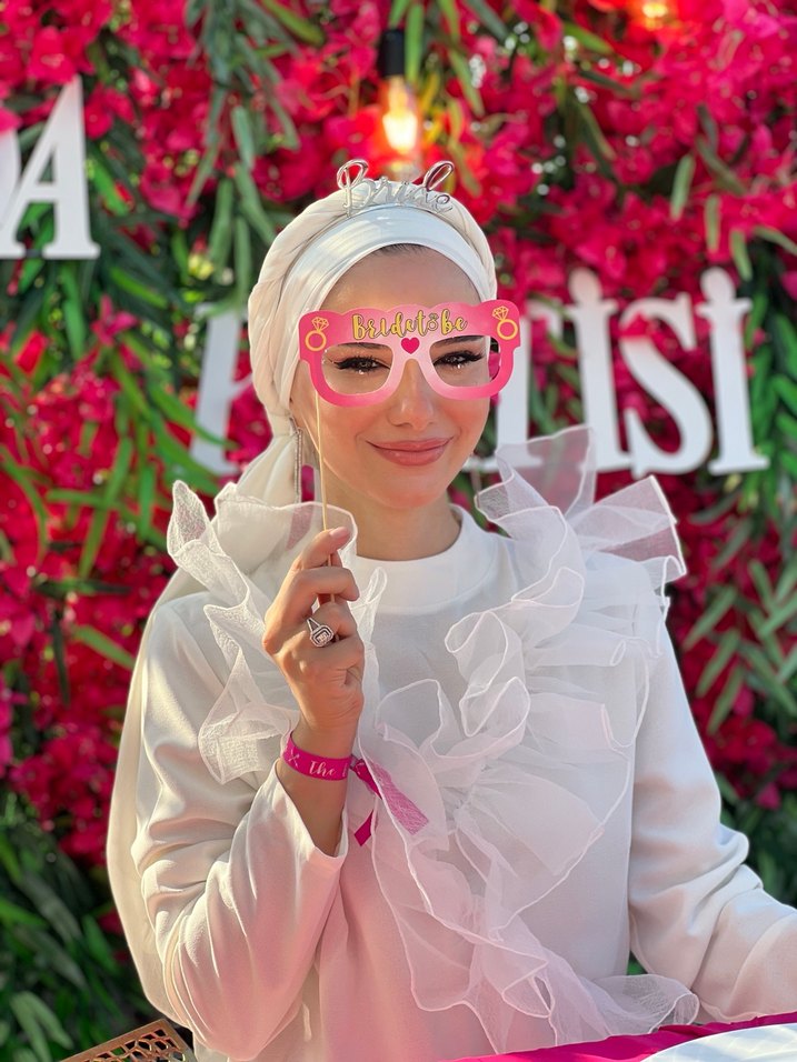 Uzun Kollu Beyaz Bohem Kadın Henna Elbisesi - Görsel 2