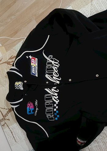 Siyah Baskılı Kadın Bomber Ceket - Görsel 5