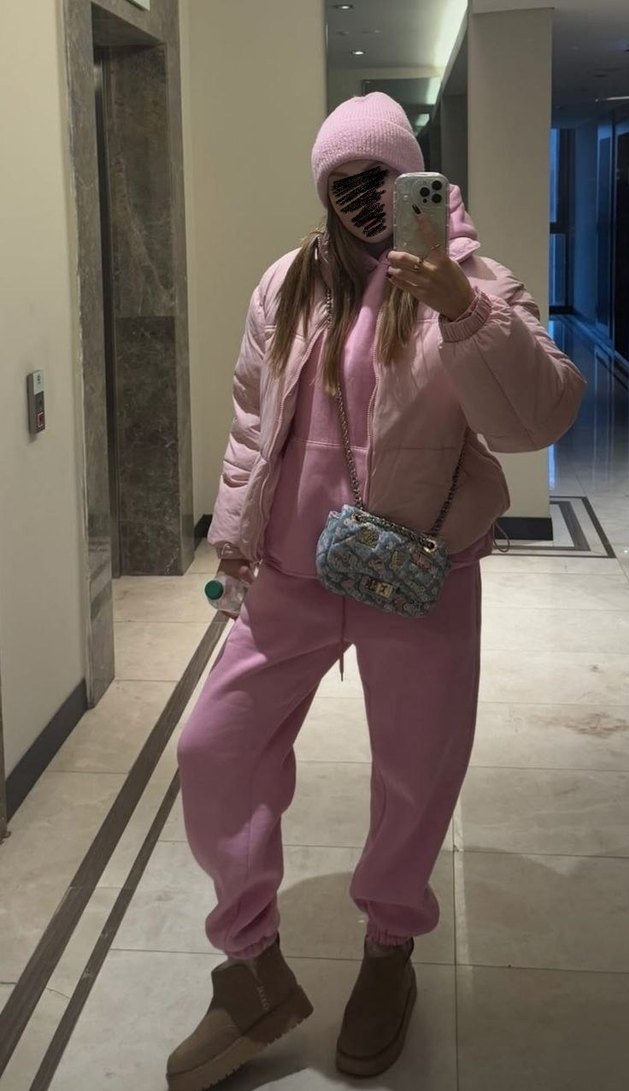 Pembe Örgü Kadın Bere - Görsel 3