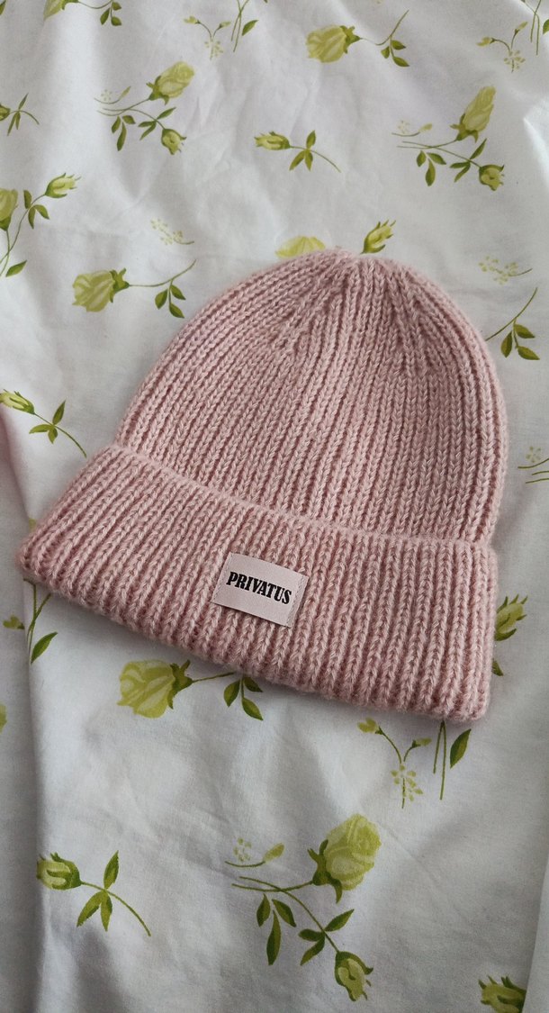 Pembe Örgü Kadın Bere - Görsel 2