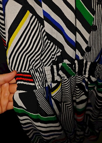 Çok Renkli Desenli Hamile Tunik - Görsel 3