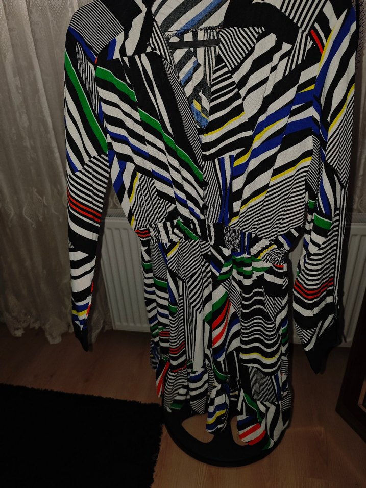 Çok Renkli Desenli Hamile Tunik - Görsel 5