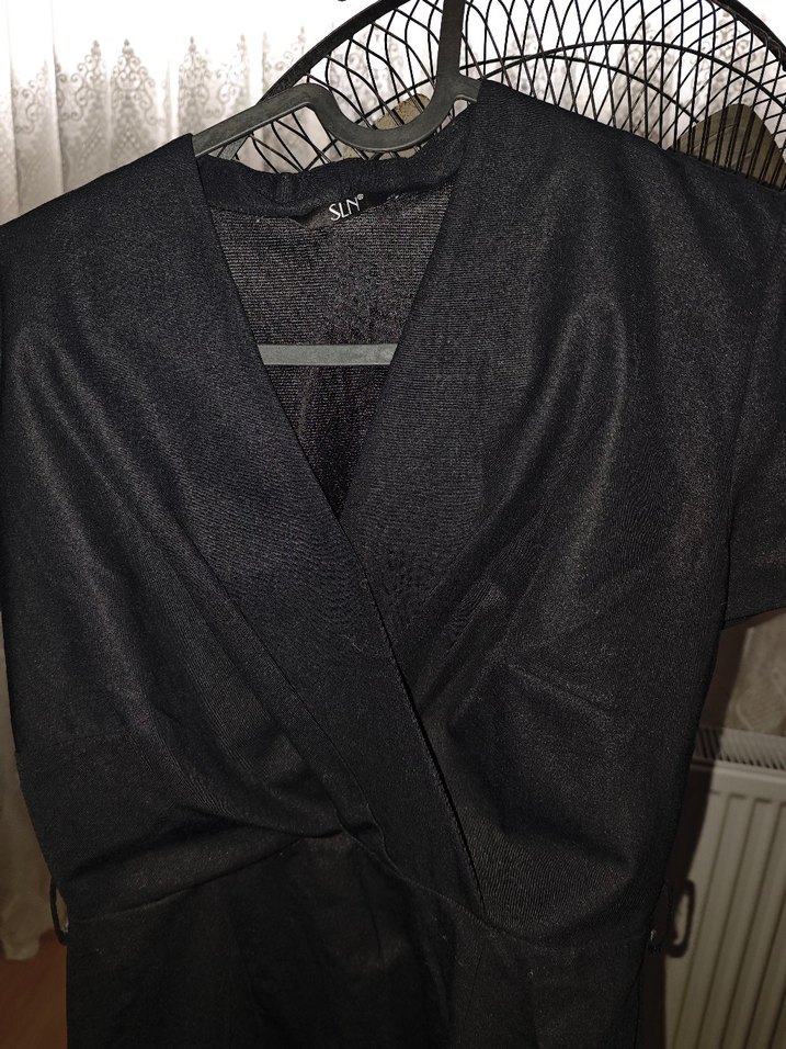 Kadın Siyah Uzun Kollu Gotik Elbise - Görsel 2