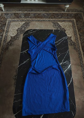 V Yaka LacivertElbisesi - Görsel 3