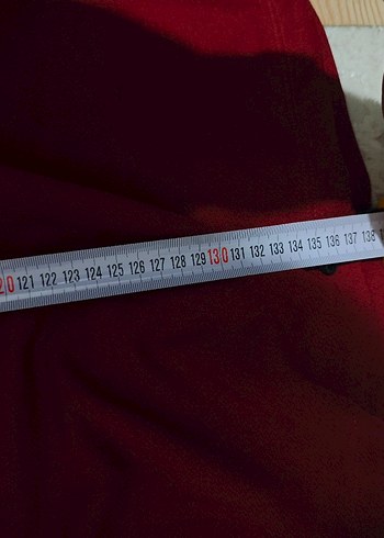 Bordo Midi Kadın Elbise, Kemerli, Uzun Kollu - Görsel 3