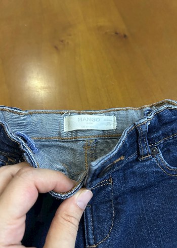 6-9 Ay Beden Mango Düğmeli Erkek Çocuk Kot Pantolon