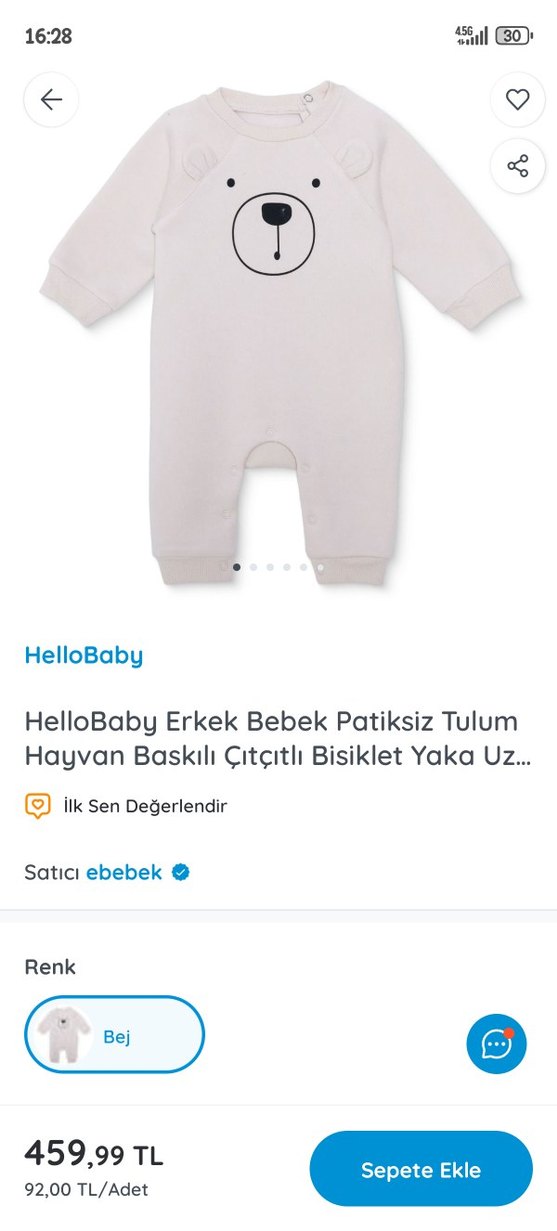 Uzun Kollu Gri Erkek Bebek Tulumu - Görsel 2