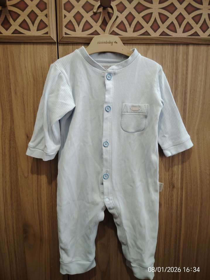 2Adet CiccimBaby Tulum çok yenidir krem ve bebe mavisi renklerde - Görsel 3