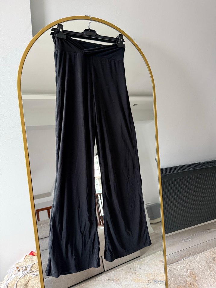 Kadın Siyah Salaş Oysho eşofman altı tayt - Görsel 2