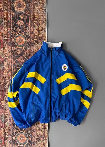 Nakışlı Beyaz Yumuşak Fermuarlı erkek Fenerbahçe Ceket - Görsel 4